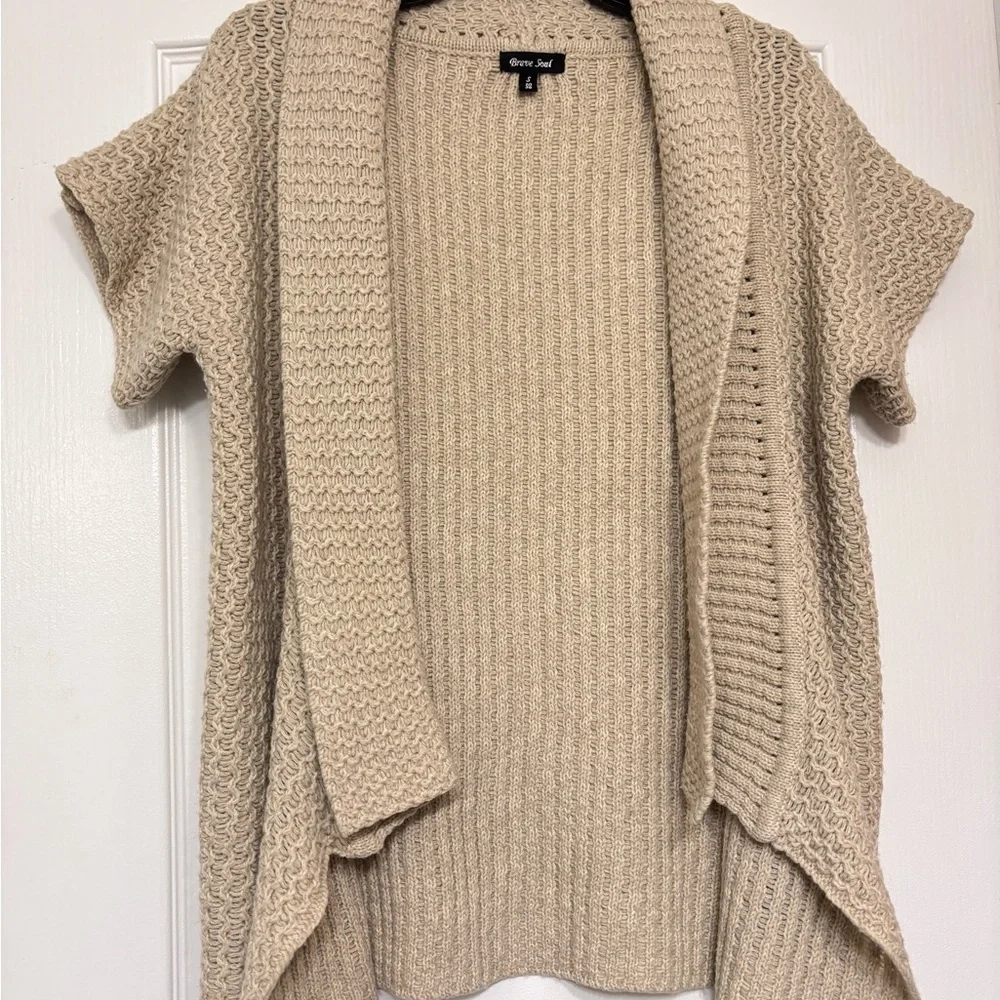 Brave Soul Women's Cream Open-Front Cardigan - Picture 6 of 6